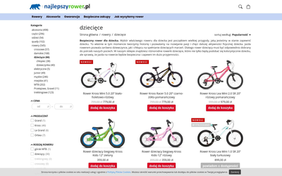 Internetowy sklep rowerowy - rowery i części rowerowe